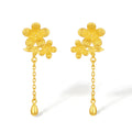 "Princess Wedding" 24K Gold Earrings Flower 3.49-3.89g A0922058