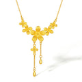 "Princess Wedding" 24K Gold Pendant Necklace Flower 7.15-7.55g A0622061