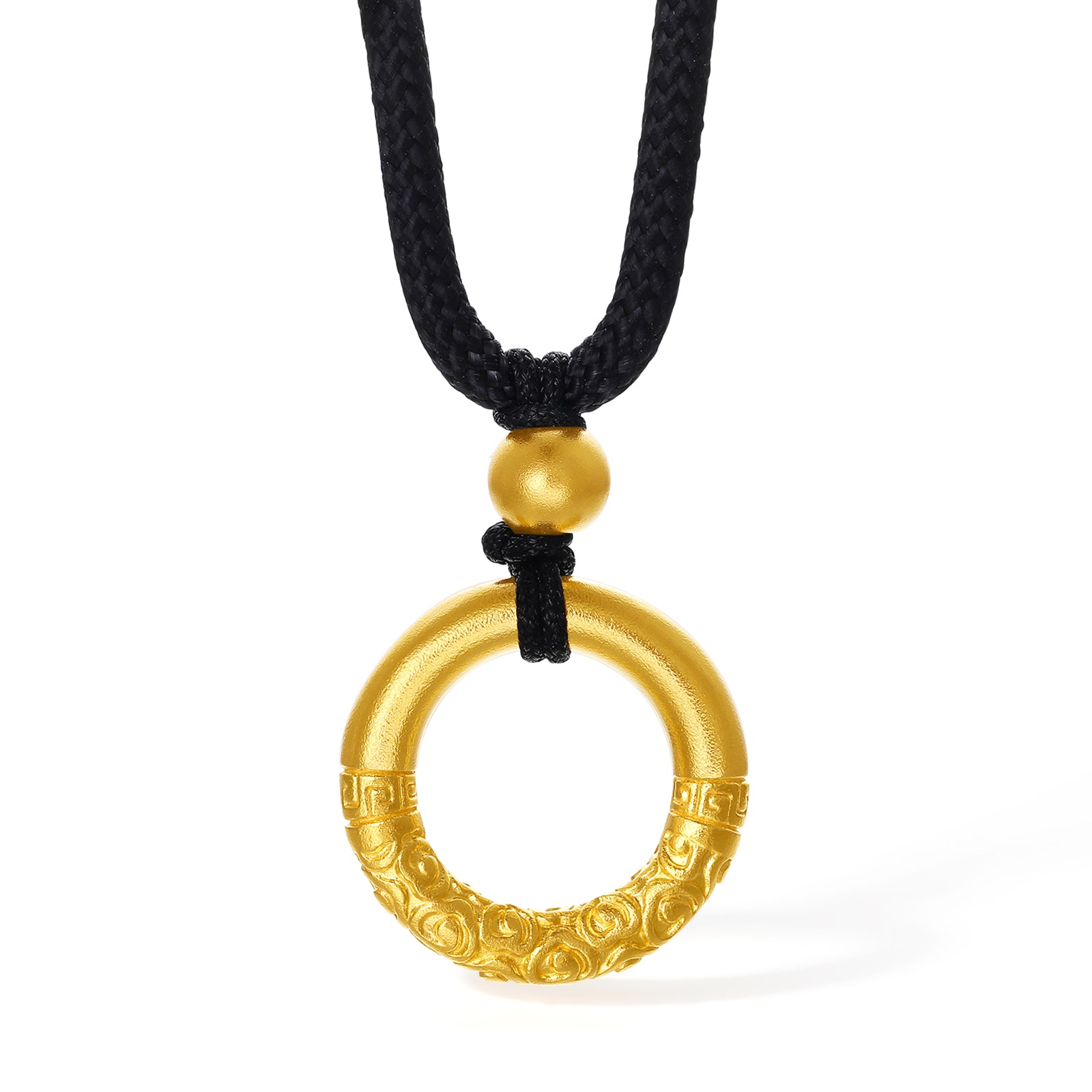 999 24K Gold Pendant Peace Buckle 5-7g A0413266