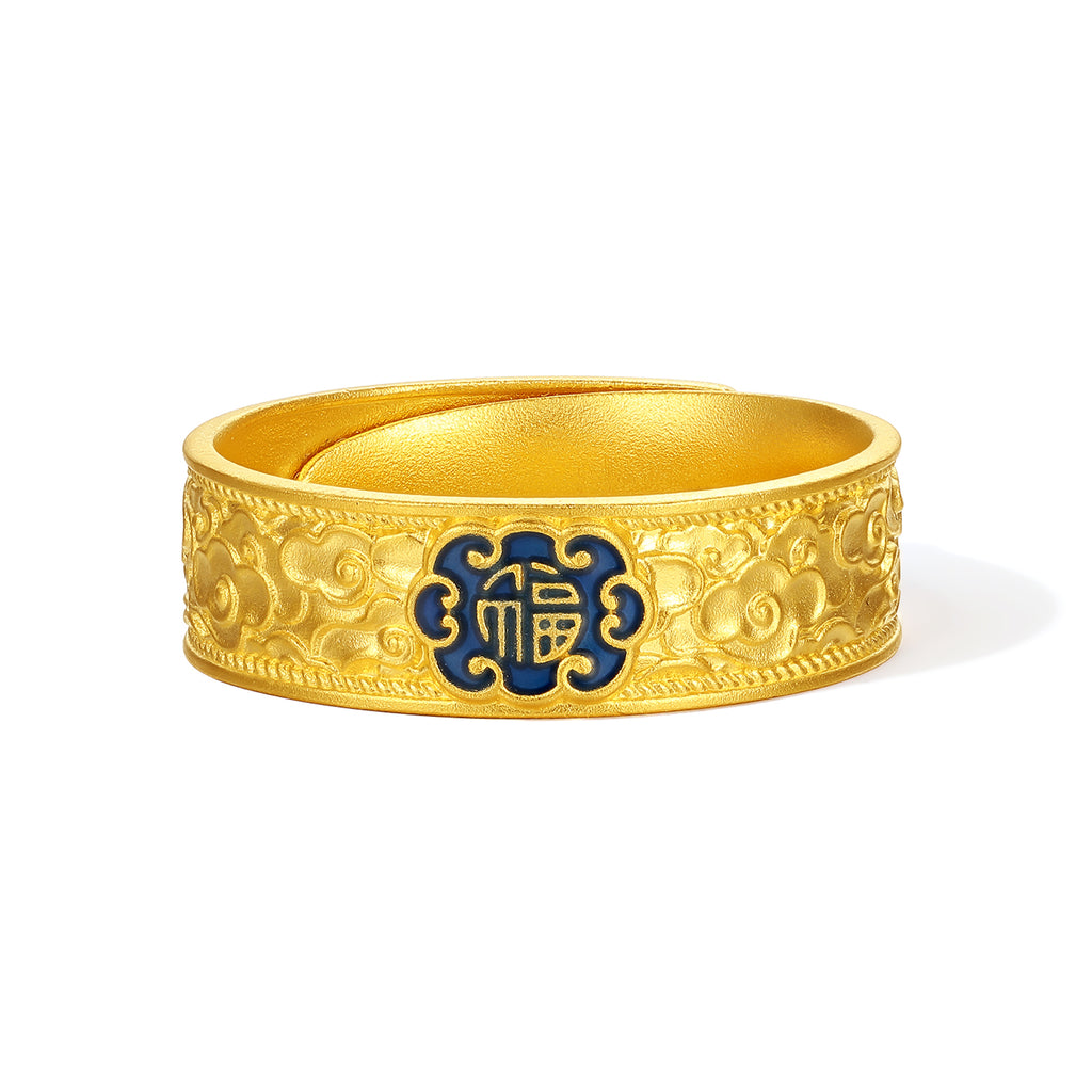 "Wah Kwong" 999 24K Gold Ring 10-12g A0115059