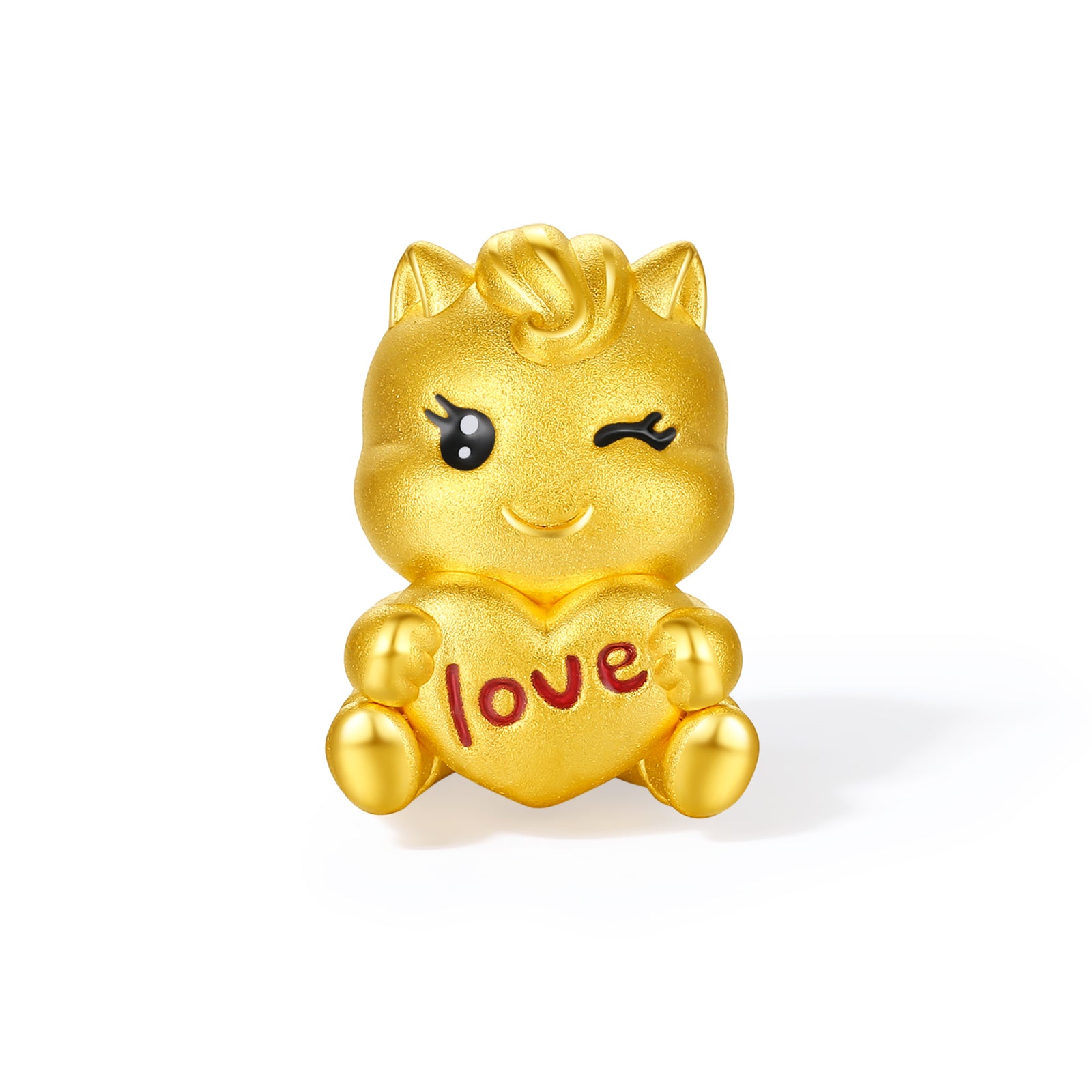 'Year of the Horse'  24K Gold String Bracelet Horse Heart 0.85-1.05g 16cm-22cm A1715747