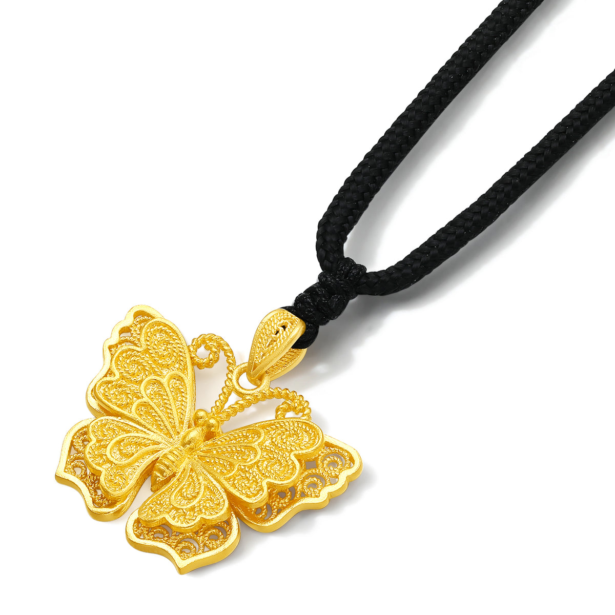999 24K Gold Pendant Butterfly 6-7g A0413514