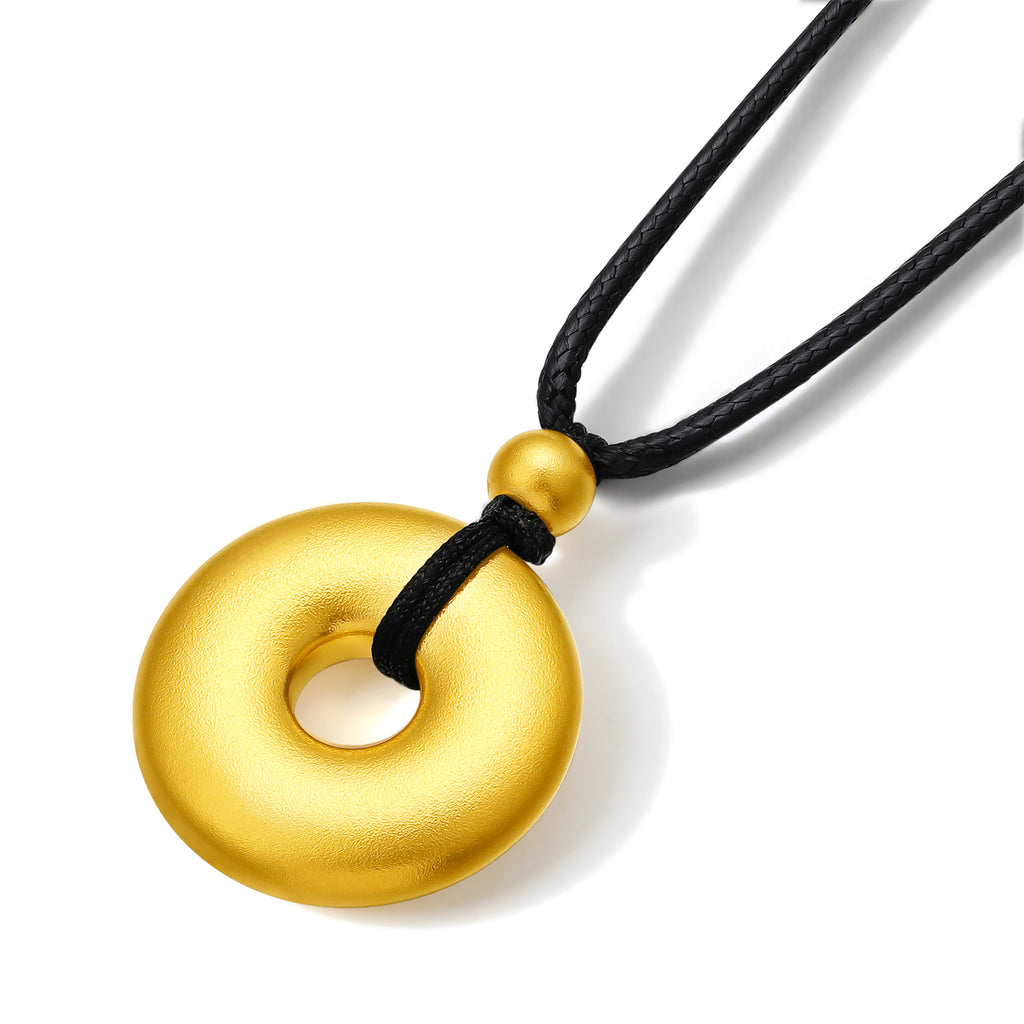 999 24K Gold Pendant Peace Buckle 9-11g A0413508