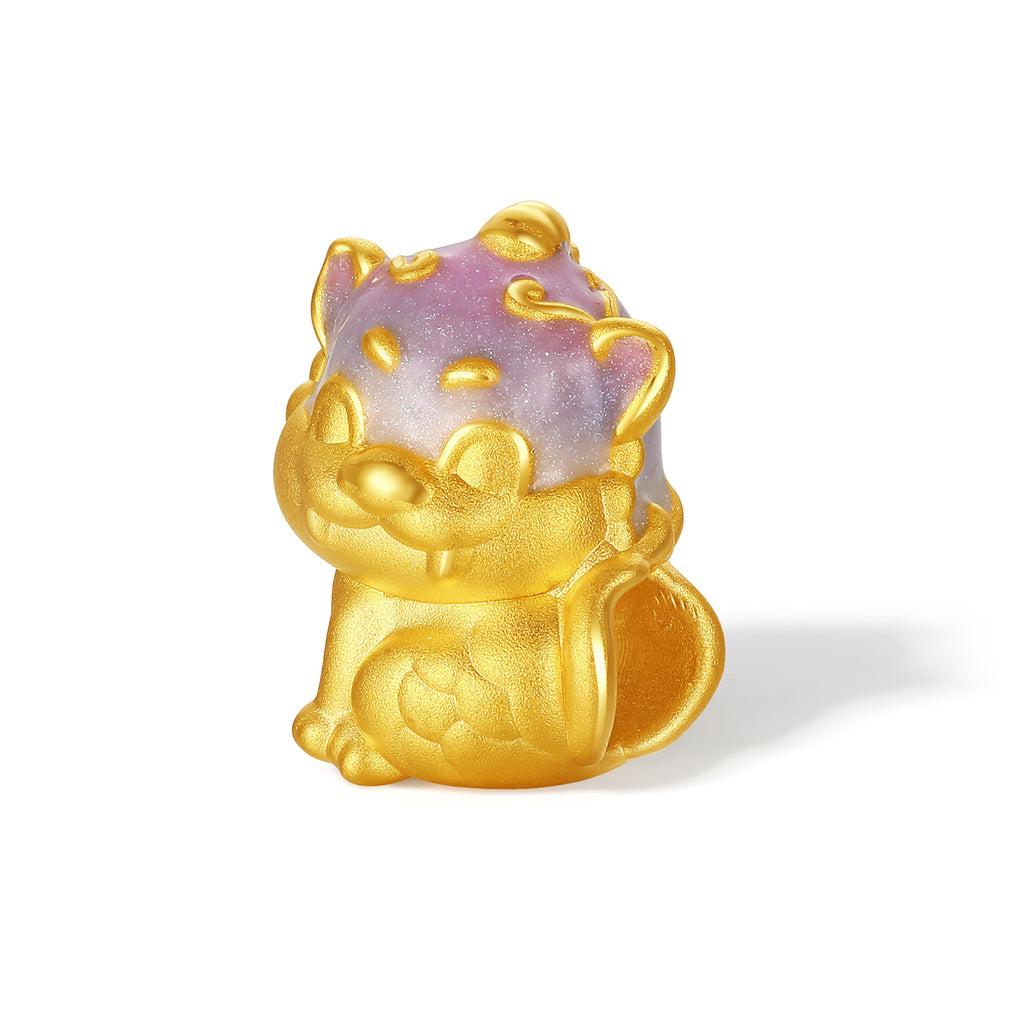 "Jiuhua Mountain" 24K Gold Charm Bracelet Ksitigarbha's Mount Diting 17cm & 19cm A1615444