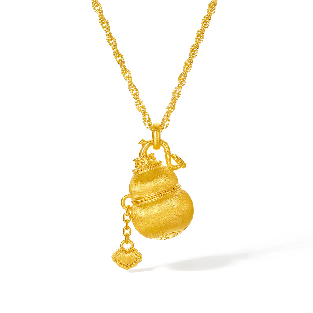 999 24K Gold Pendant Necklace Gourd 12-13.2g A0615440
