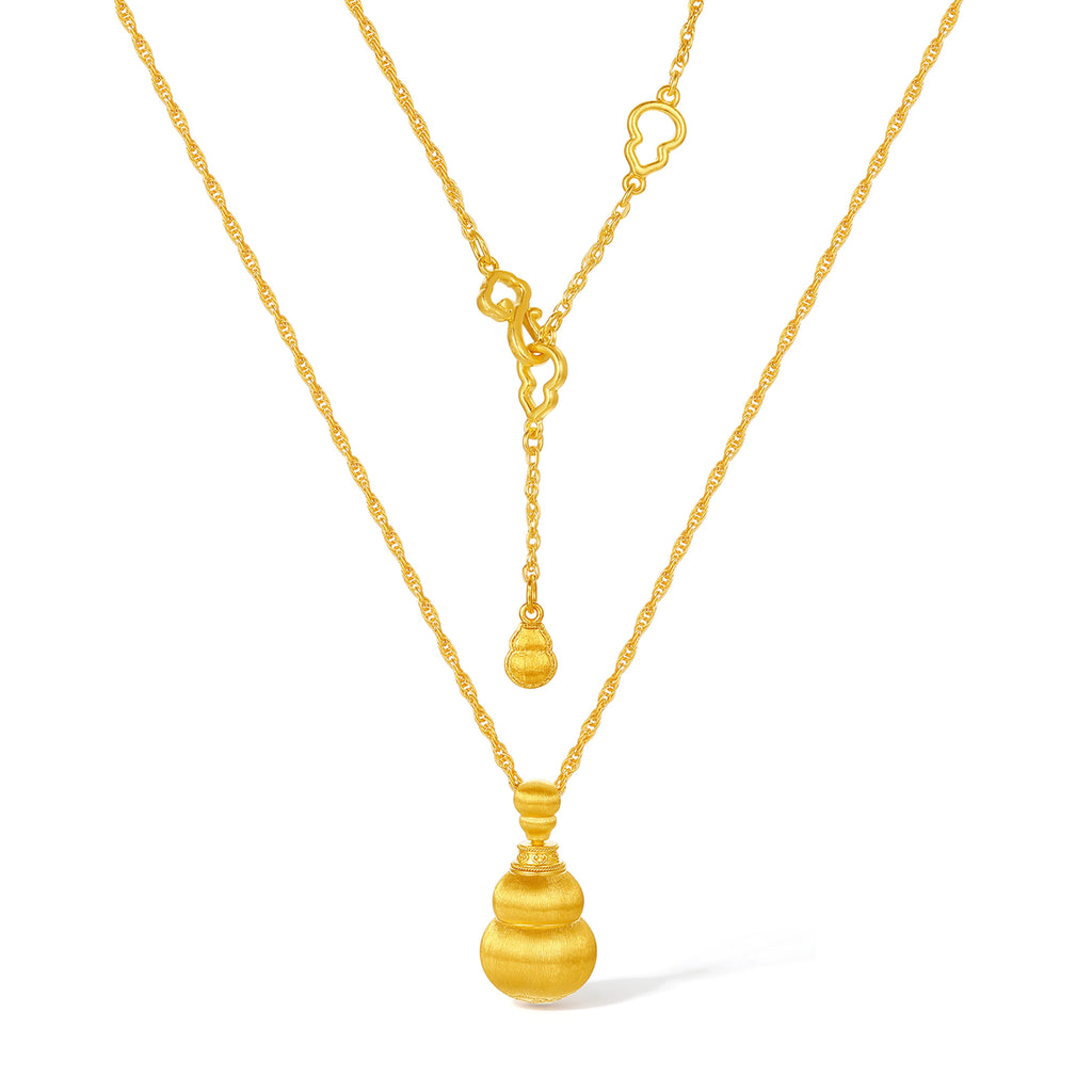 999 24K Gold Pendant Necklace Gourd 11-12.2g A0615439