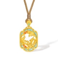 "Chinese Culture Collection - Song Brocade" 24K Gold Pendant Necklace Magpie 11.09-13.09g A0423486