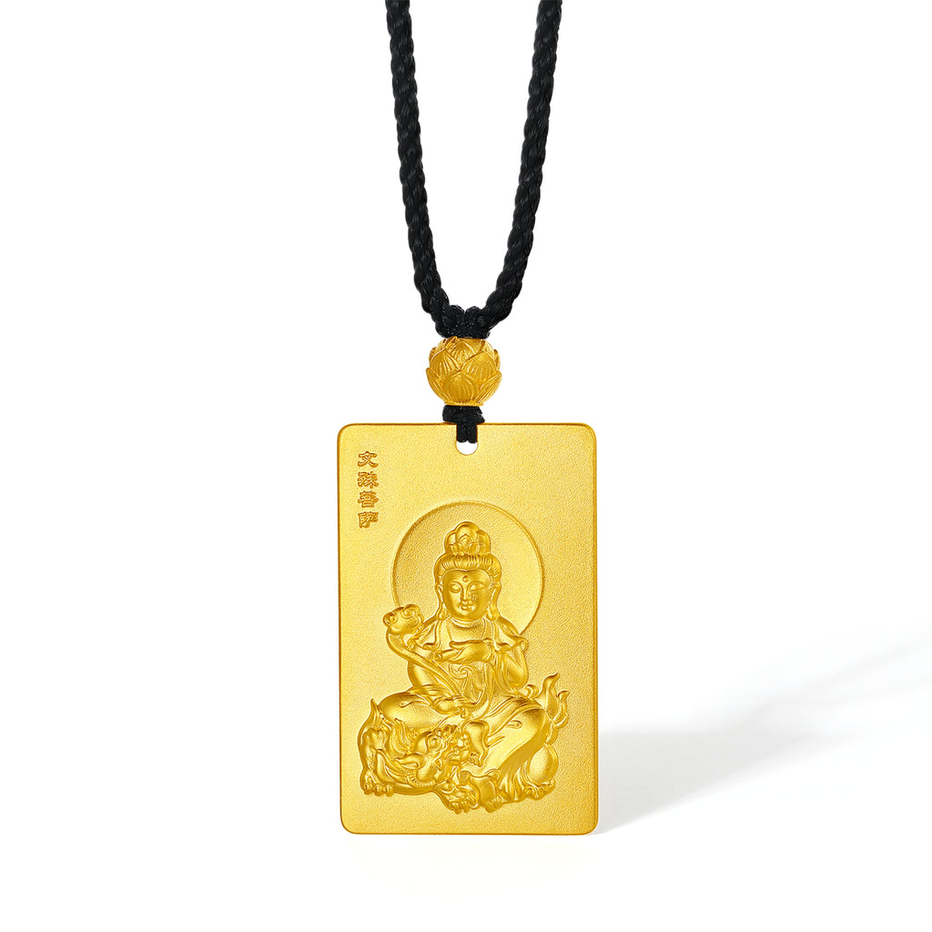 999 24K Gold Pendant Bodhisattva 22-24g A0413641