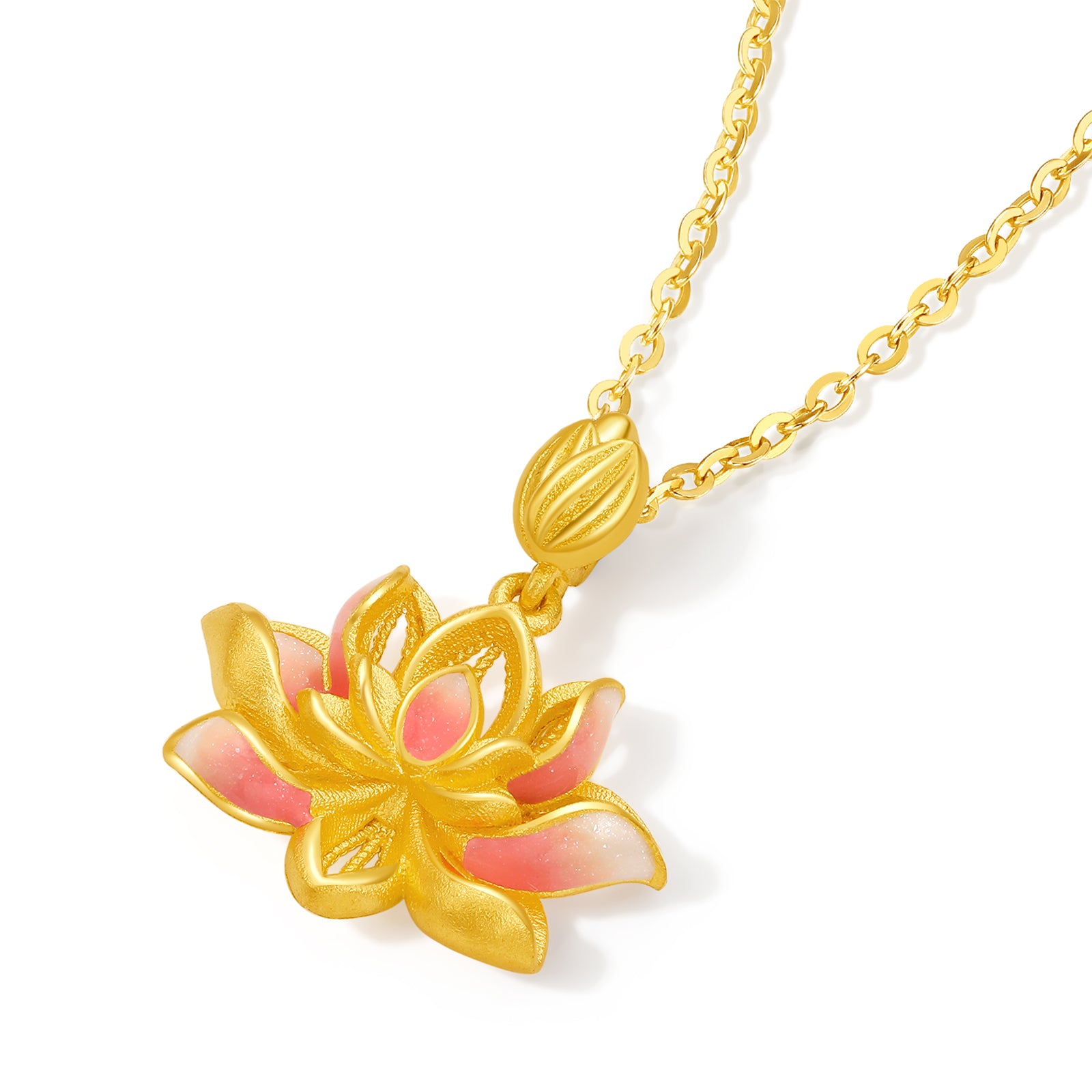 九華山 999.9 24K 金蓮花吊墜 A0414636