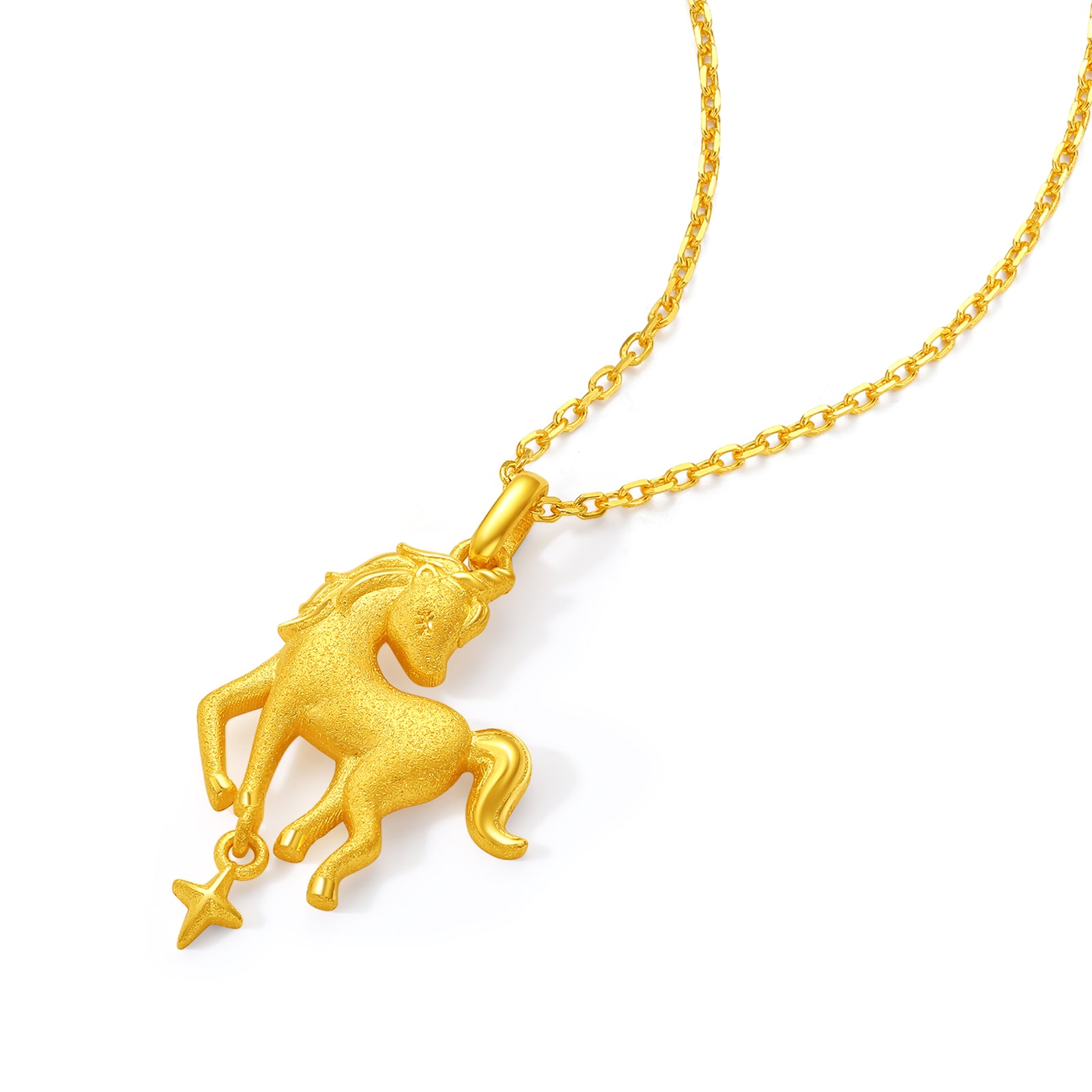 'Year of the Horse' 24K Gold Pendant Horse 2.3-2.6g A0415545