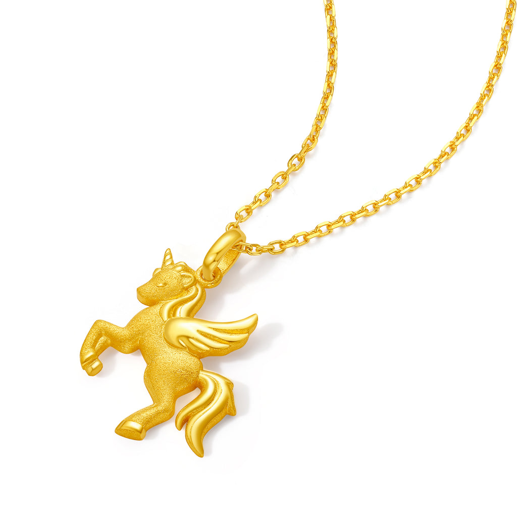 "Year of the Horse" 24K Gold Pendant Horse 2-2.3g A0415546