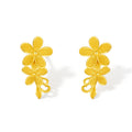 "Princess Wedding" 999 24K Gold Earrings Flower 1.8-2.3g A0922106