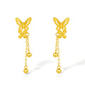 "Princess Wedding" 24K Gold Earrings Butterfly 3.3-3.6g A0922095