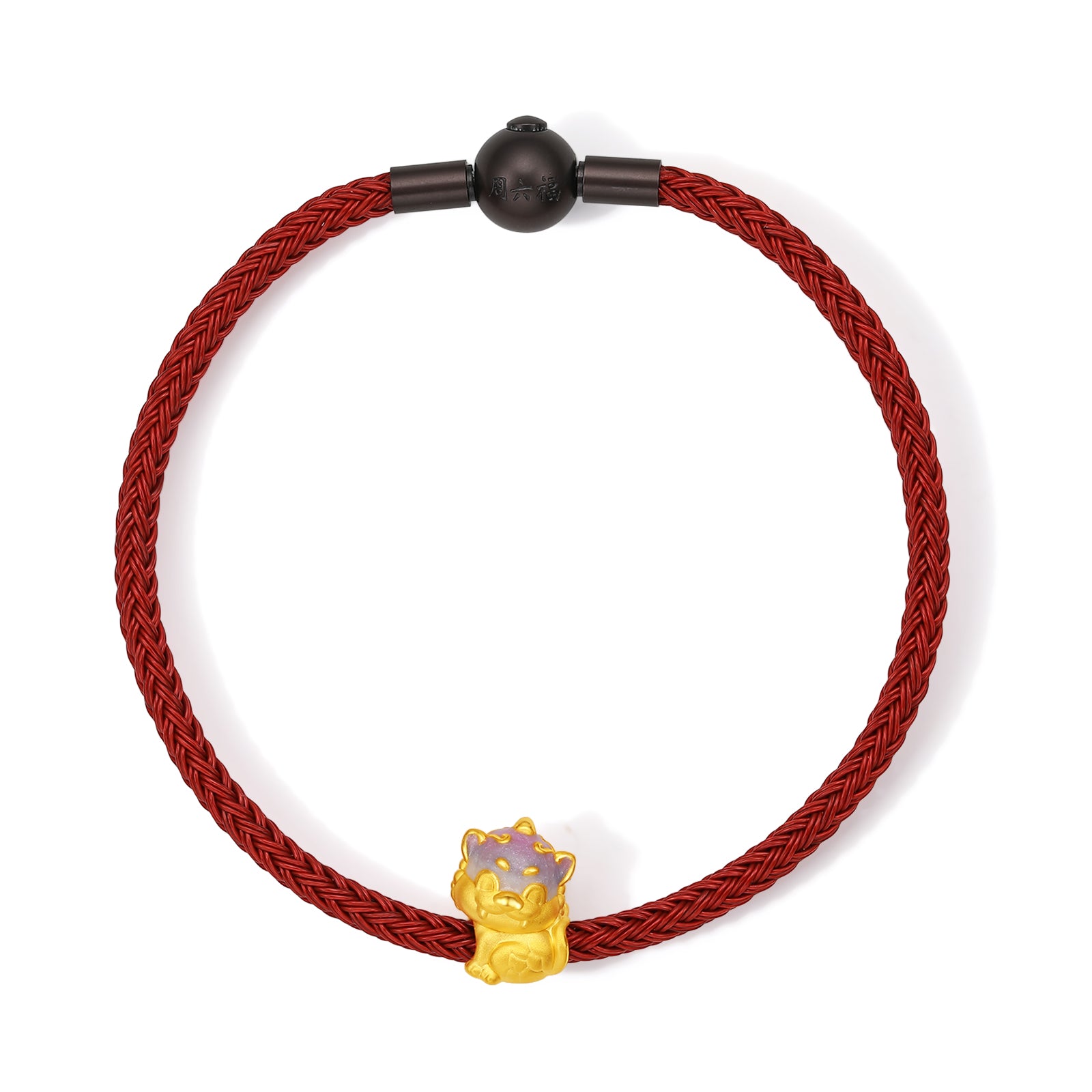 'Jiuhua Mountain' 24K Gold Charm Bracelet Ksitigarbha's Mount Diting 17cm & 19cm A1615441