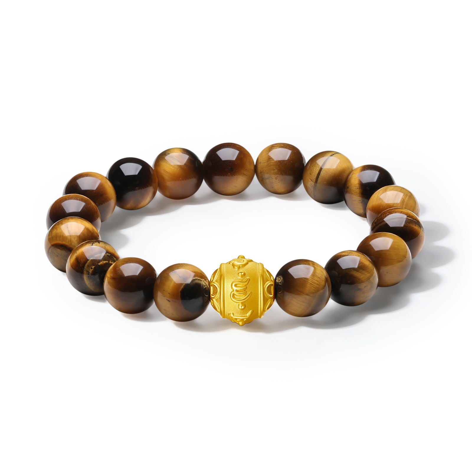 24K Gold Beaded Bracelet Tigerite 1-1.2g A1913551