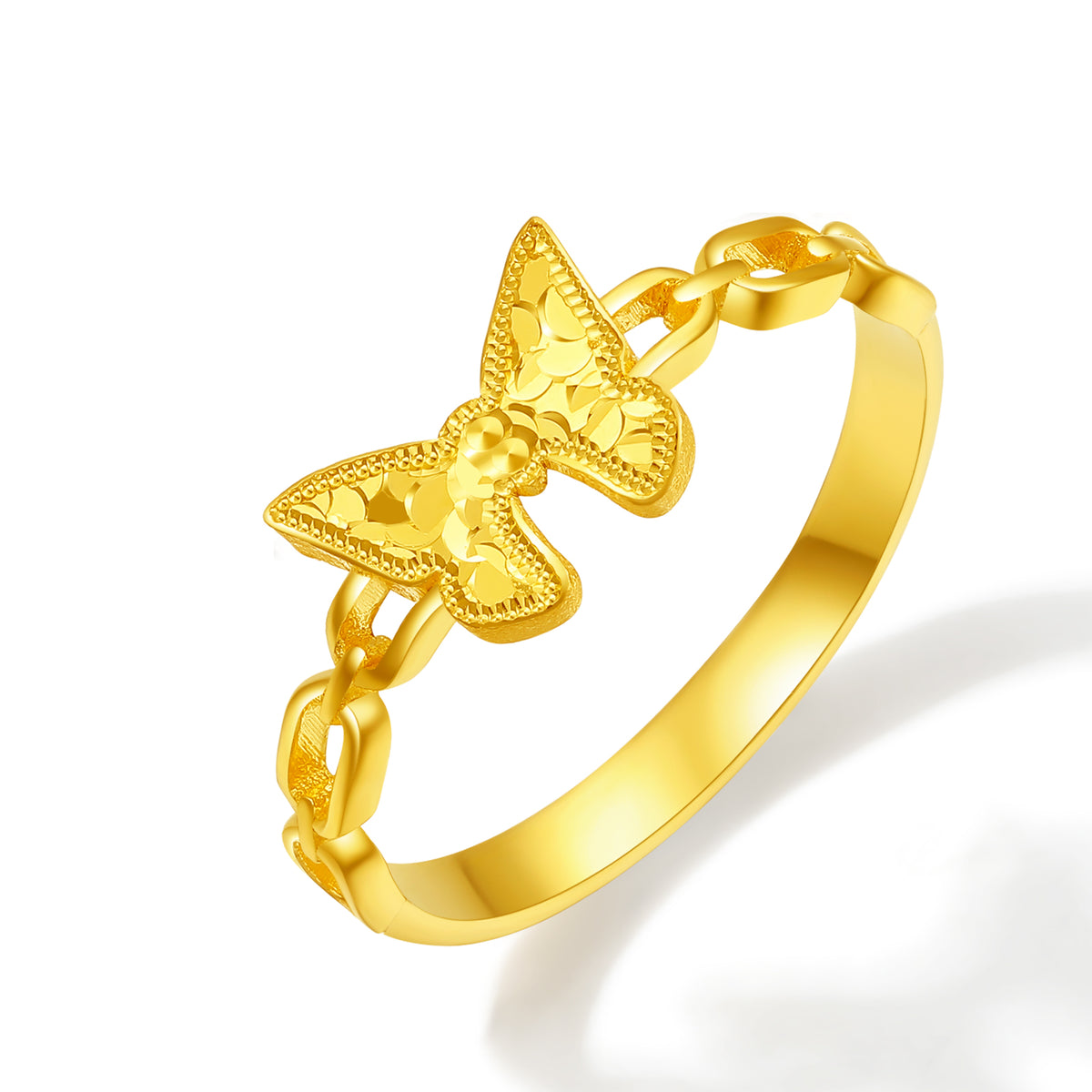 "Fantasy Forest" 24K Gold Ring Butterfly 2.2-2.8g A0113911
