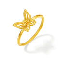 "Princess Wedding" 999 24K Gold Ring Butterfly 1.7-2.5g A0122938