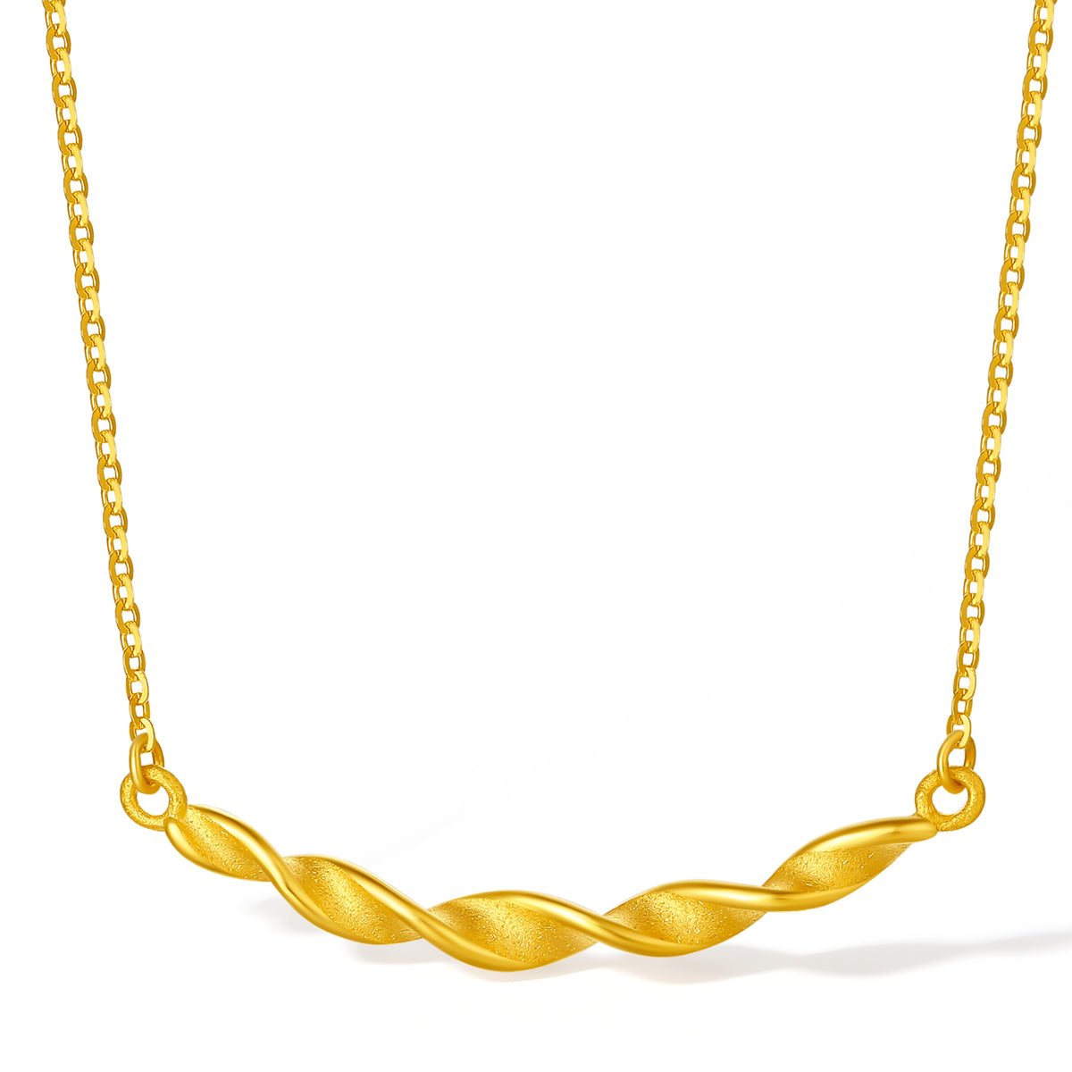 999 24K Gold Pendant Necklace 3.1-3.4g A0614005