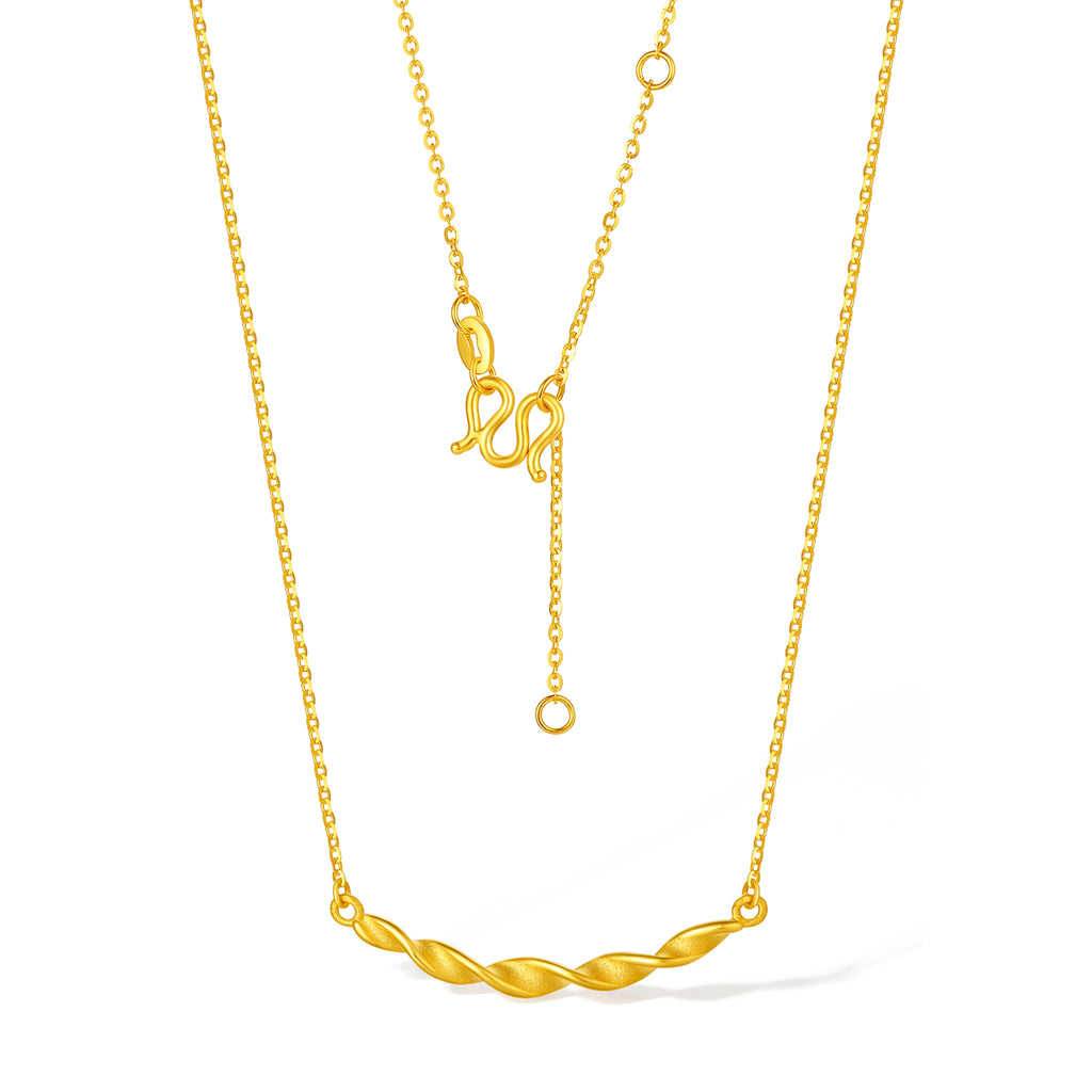 999 24K Gold Pendant Necklace 3.1-3.4g A0614005