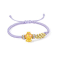 'Year of the Horse'  24K Gold String Bracelet Horse Crystal Ball 0.7-1g 16cm-22cm A1715751