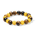 "Jiuhua Mountain" 24K Gold Beaded Bracelet Tiger's Eye Bead Mudras A1914658