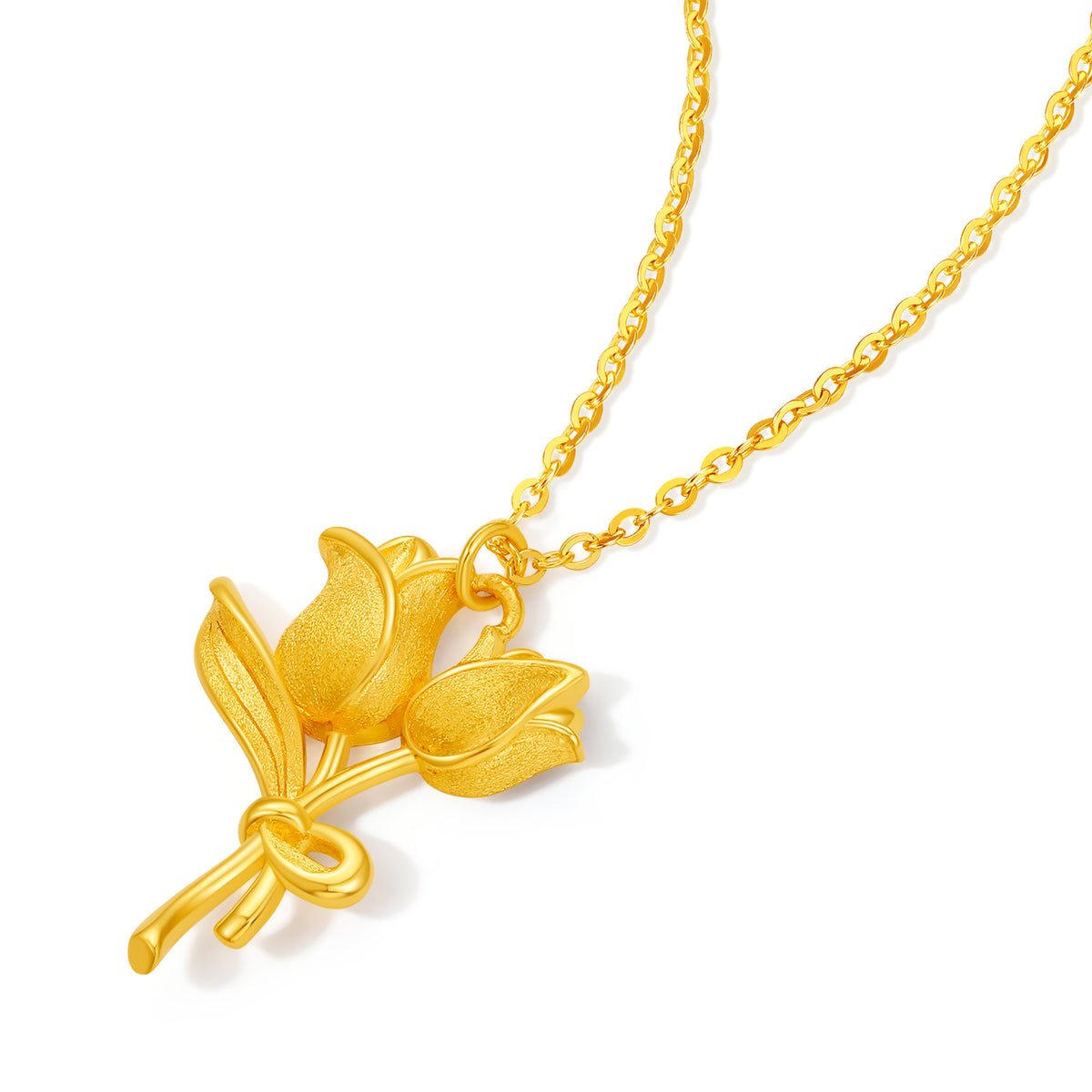 “Dream in the Garden” 24K Gold Chain Bracelet Flower 1.5-1.9g A0714995