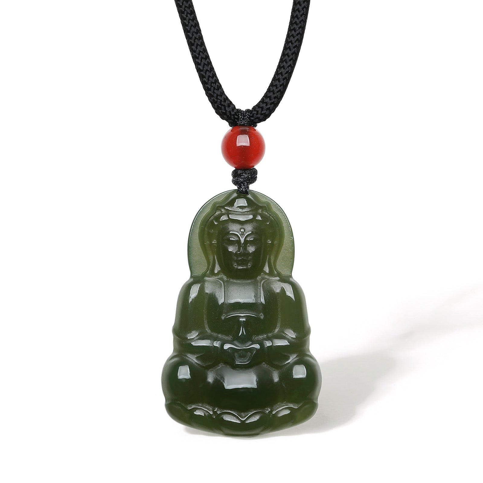 Pendant Hetian Jade Agate 6-6.5mm Guanyin Y0411875