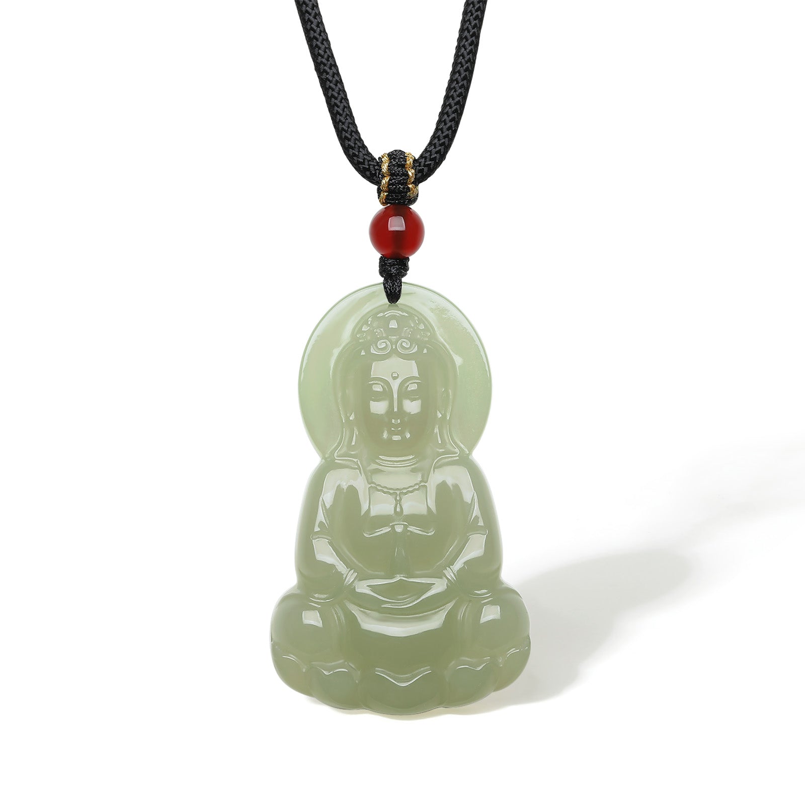 Pendant Hetian Jade Agate 6-6.5mm Guanyin Y0411873