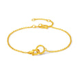 24K Gold Chain Bracelet Horseshoe 2.3-2.6g A0715541