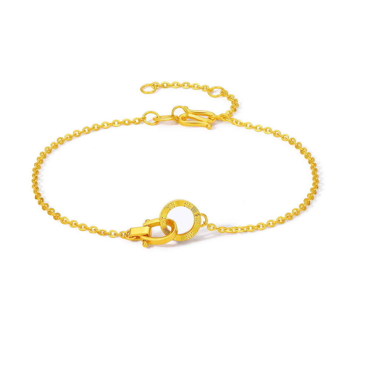 24K Gold Chain Bracelet Horseshoe 2.3-2.6g A0715541