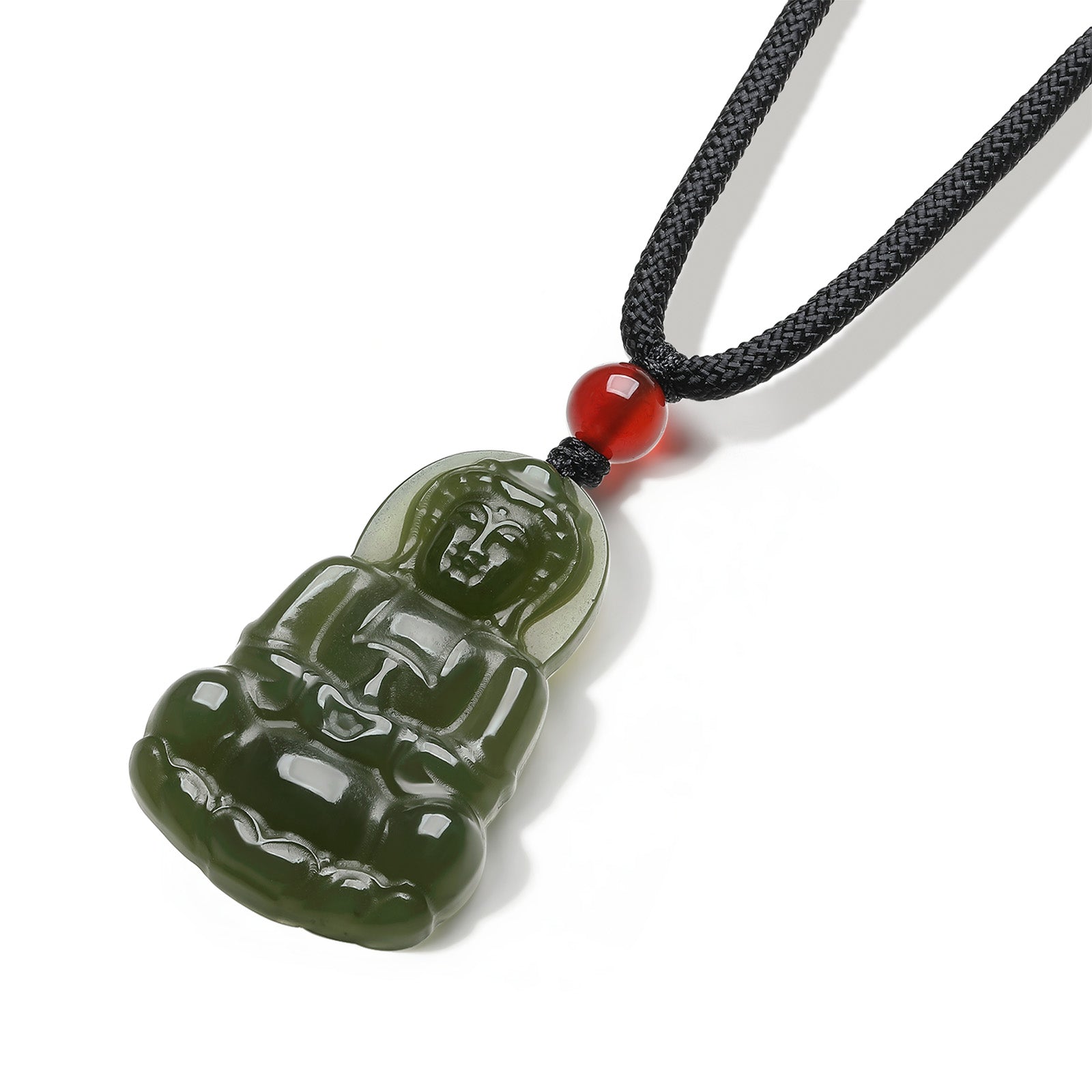 Pendant Hetian Jade Agate 6-6.5mm Guanyin Y0411875