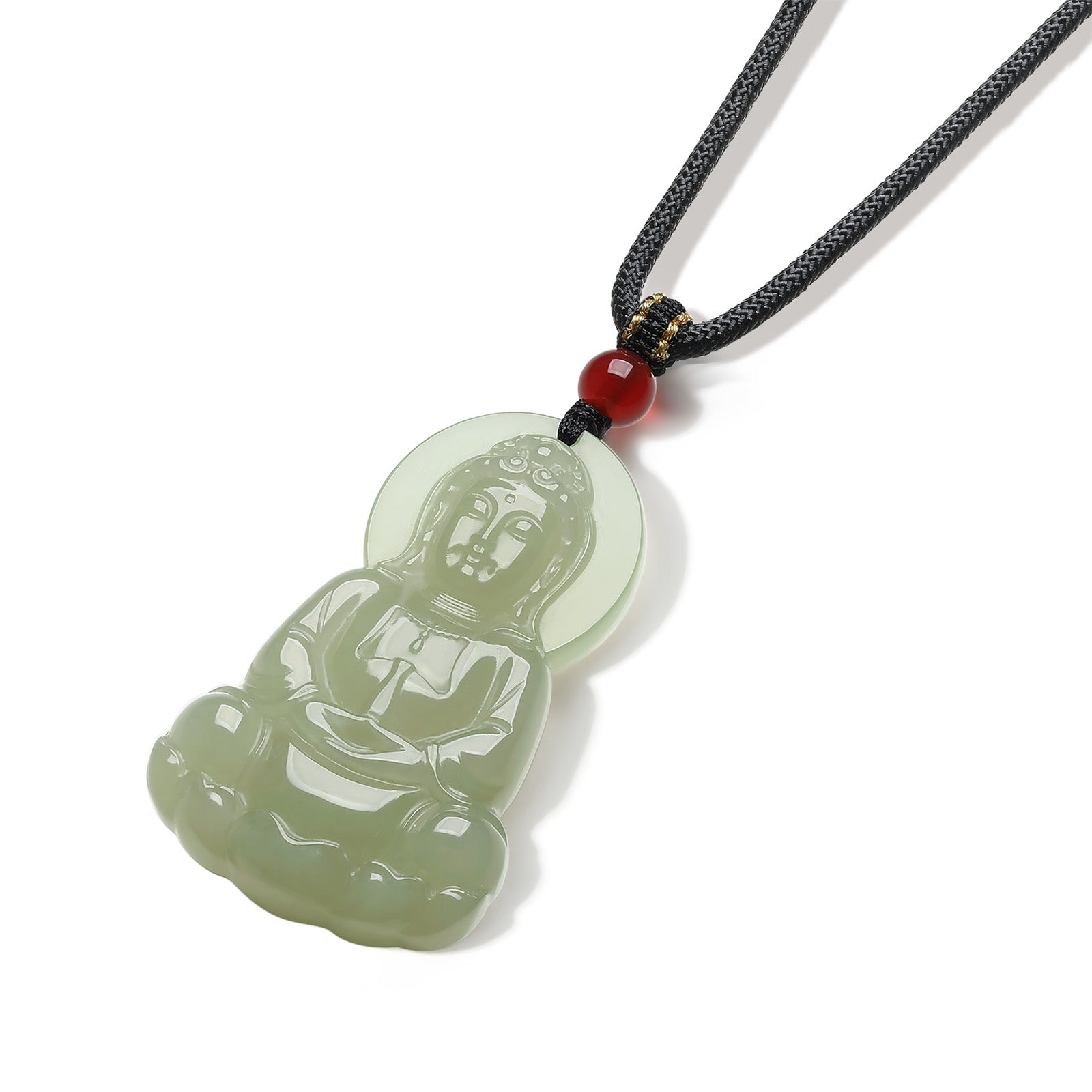 Pendant Hetian Jade Agate 6-6.5mm Guanyin Y0411873