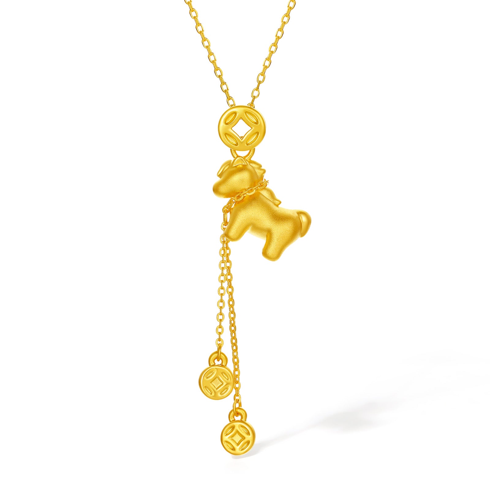 'Year of the Horse' 24K Gold Pendant Horse Coin 1.7-2g A0422088