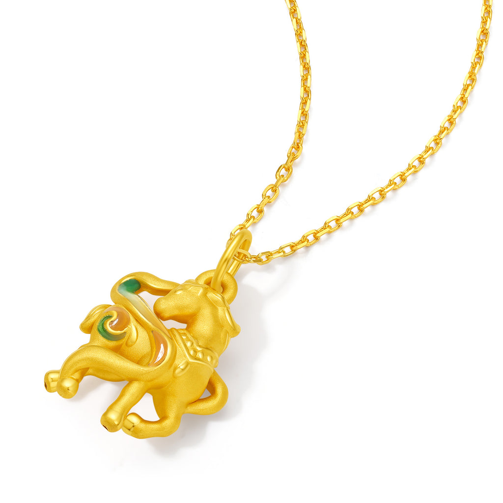 "Year of the Horse" 24K Gold Pendant Horse 0.9-1.3g A0422081