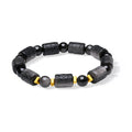 24K Gold Beaded Bracelet Obsidian 8-8.5mm 0.25-0.35g J1922175