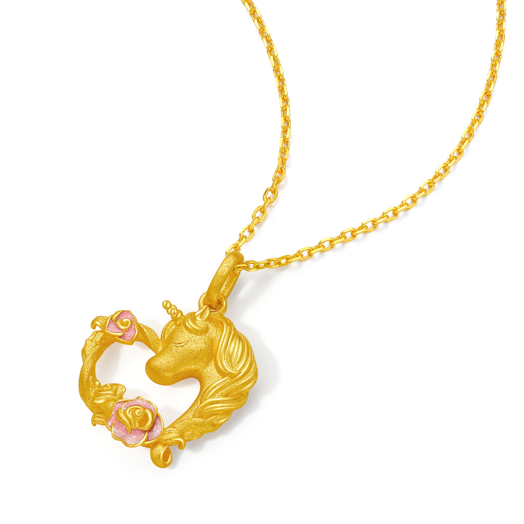 'Year of the Horse' 999.9 24K Gold Pendant Horse Heart 3.1-3.45g A0422089