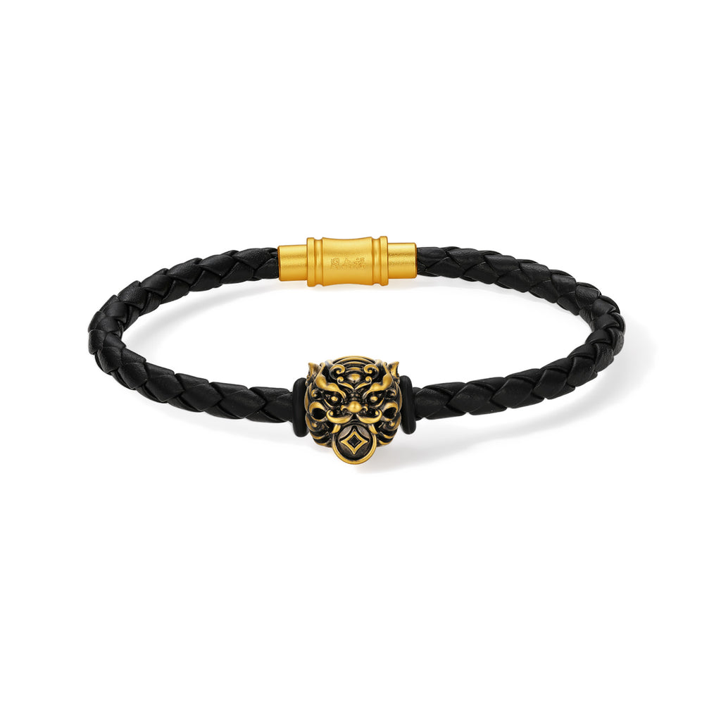 24K Gold Charm Bracelet Pixiu 1.7-2g A1623177
