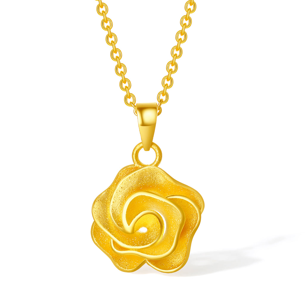 999 24K Gold Pendant Flower 2.8-3.3g A0413317