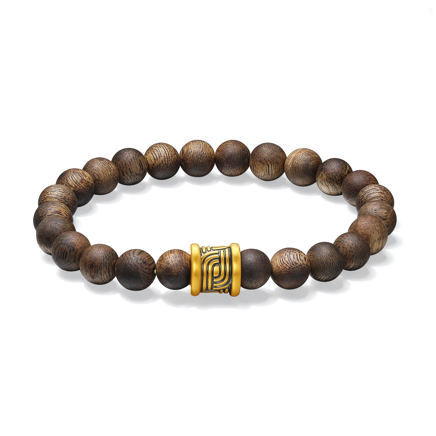 24K Gold Beaded Bracelet Agarwood 1.65-1.95g A1914913