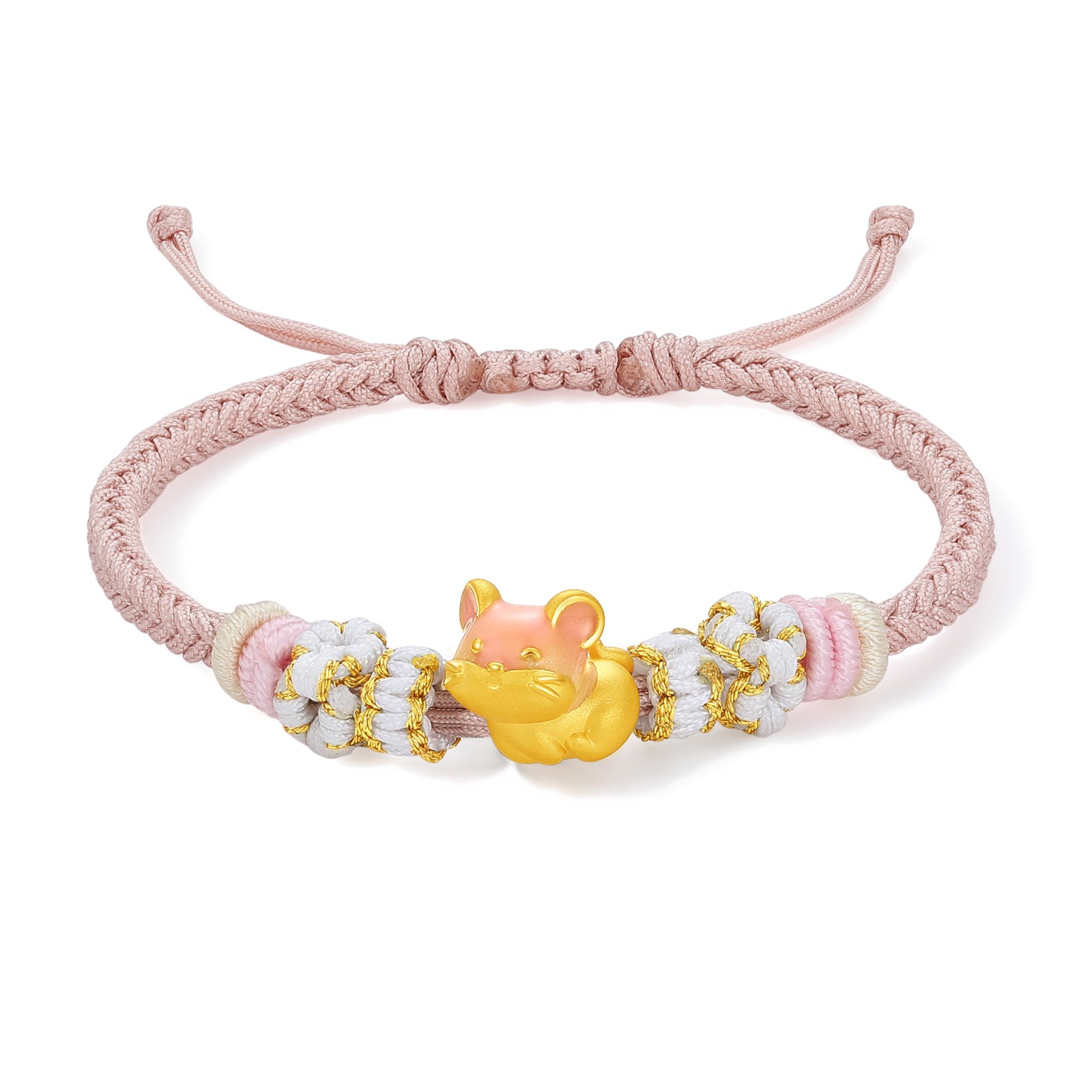 "Chinese Zodiac" 24K Gold String Bracelet Chinese Zodiac 0.7-1g
