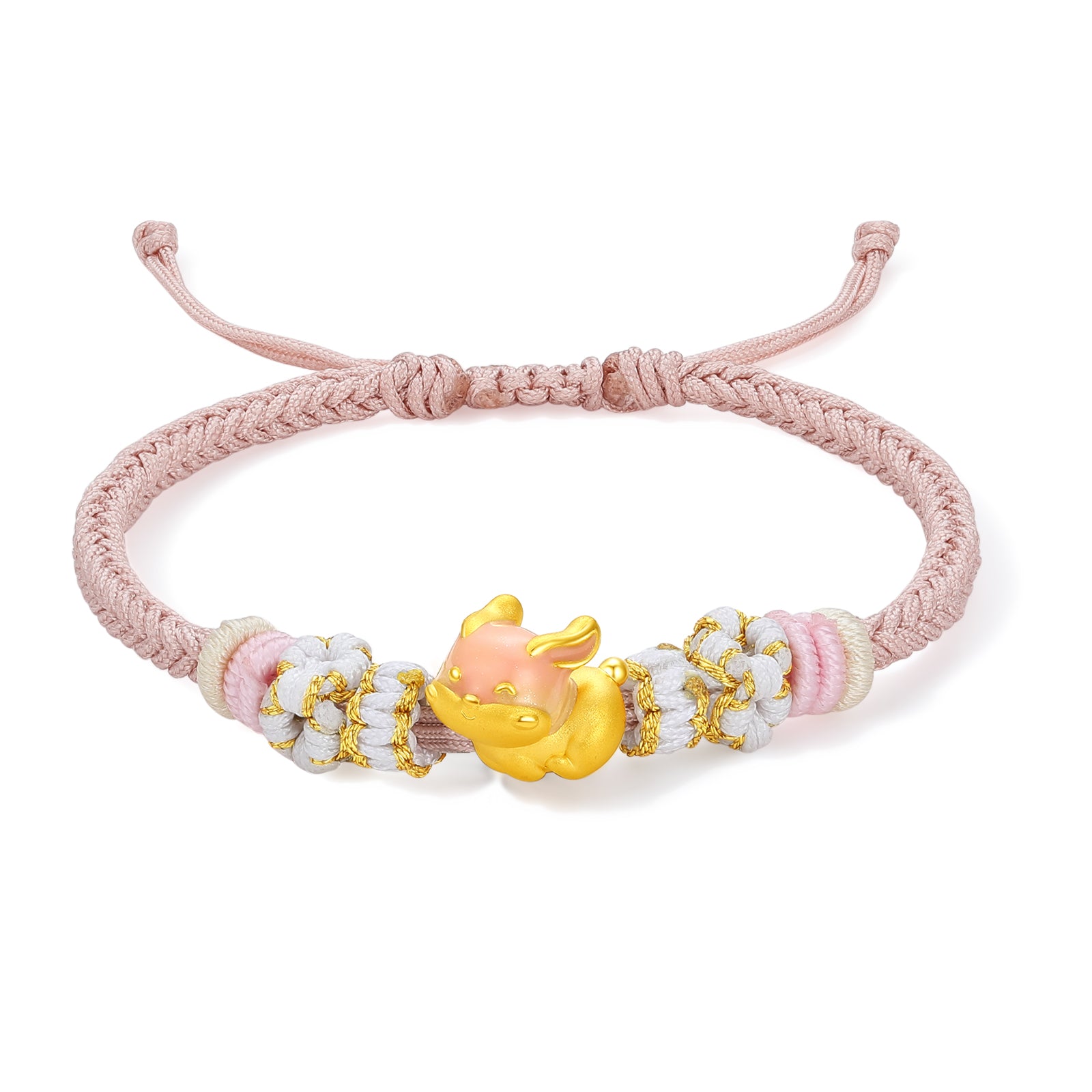 "Chinese Zodiac" 24K Gold String Bracelet Chinese Zodiac 0.7-1g
