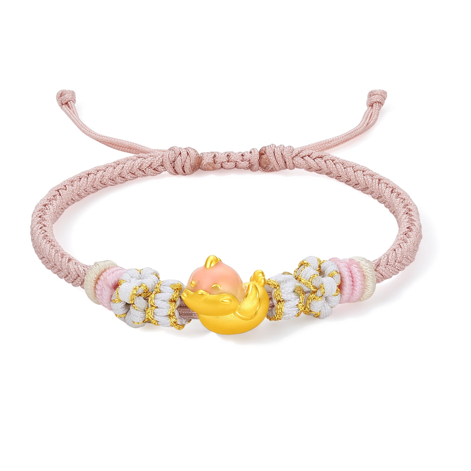 "Chinese Zodiac" 24K Gold String Bracelet Chinese Zodiac 0.7-1g