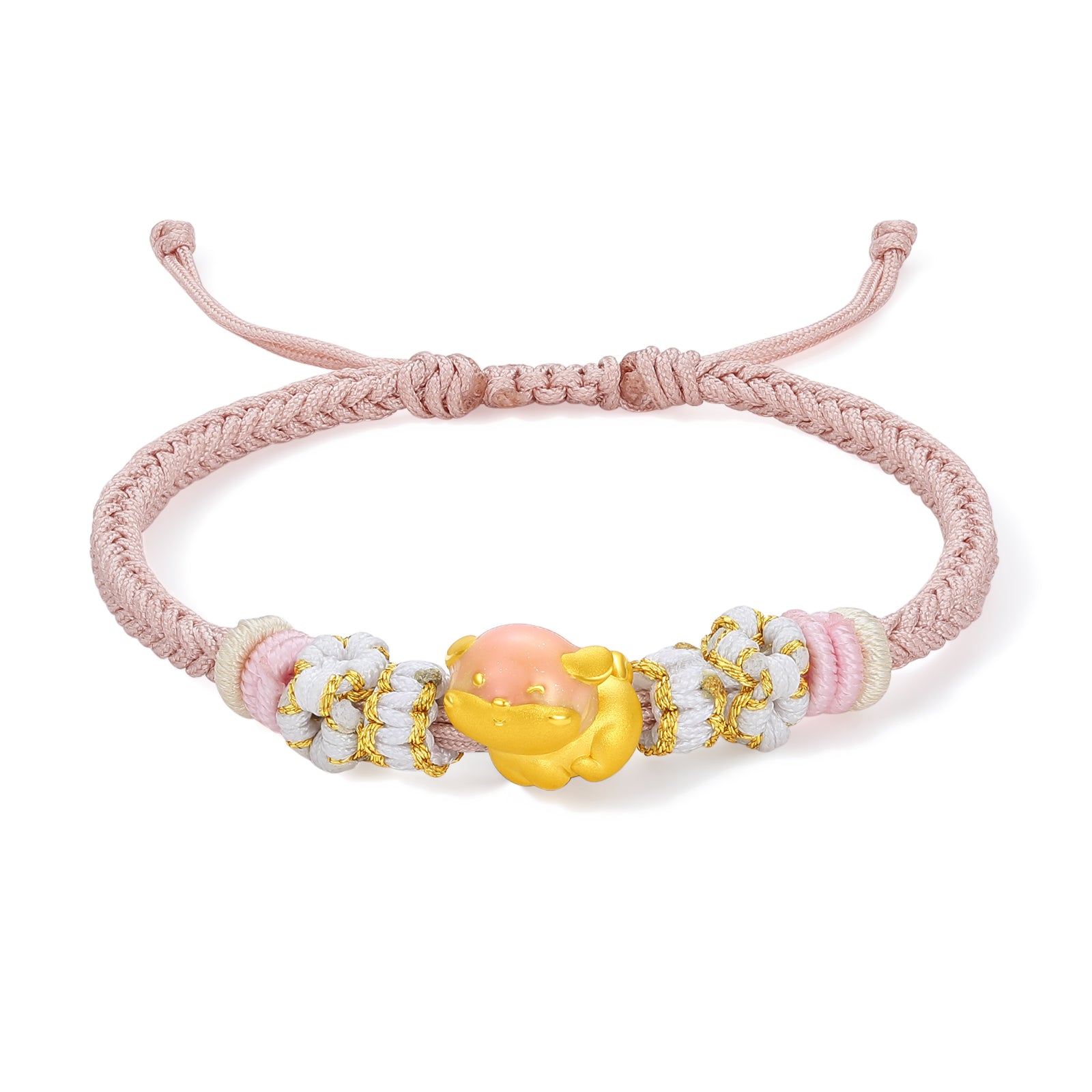 "Chinese Zodiac" 24K Gold String Bracelet Chinese Zodiac 0.7-1g