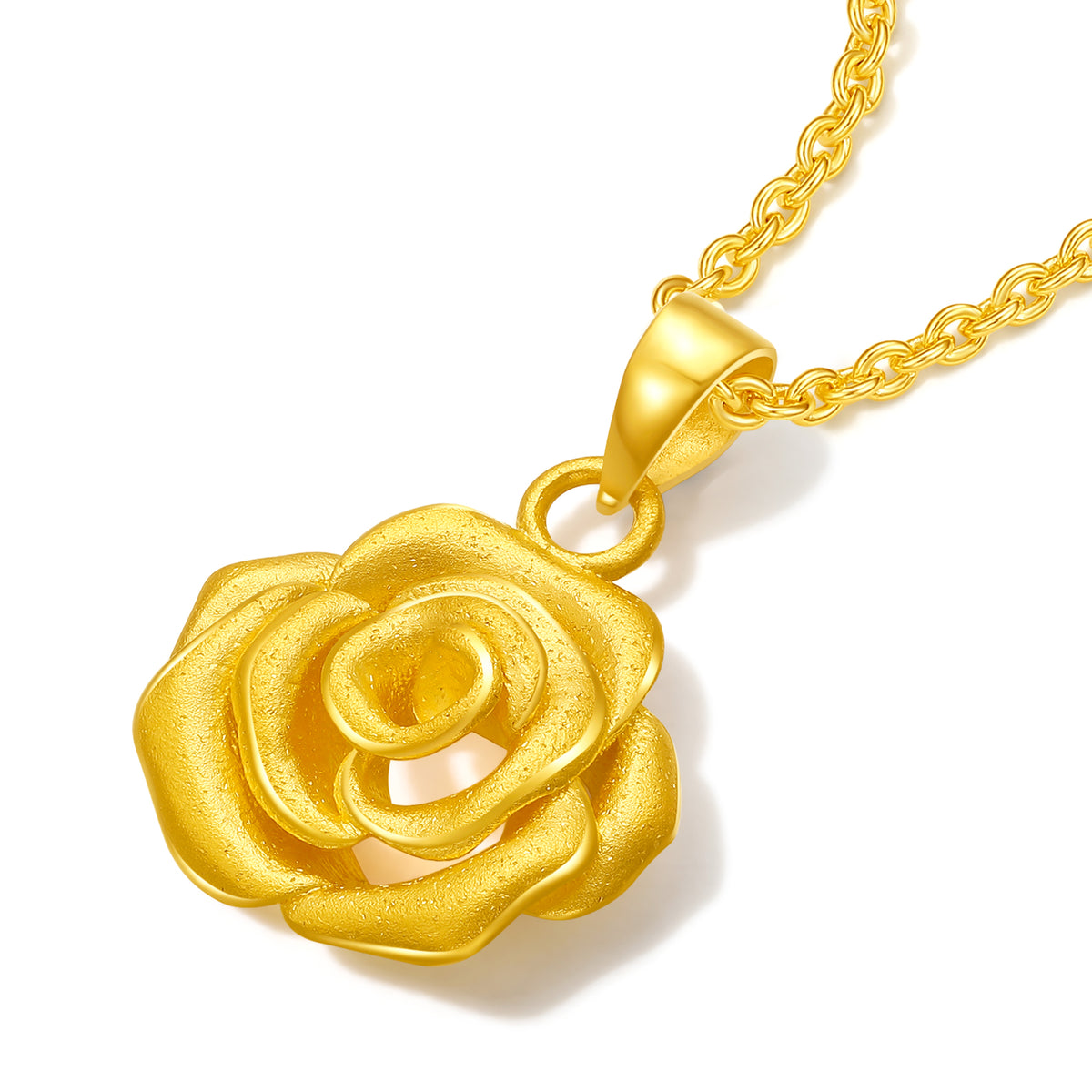 999 24K Gold Pendant Flower 2.5-3g A0413318