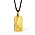 'Jiuhua Mountain' 999.9 24K Gold Pendant Necklace Ksitigarbha Bodhisattva A0414669