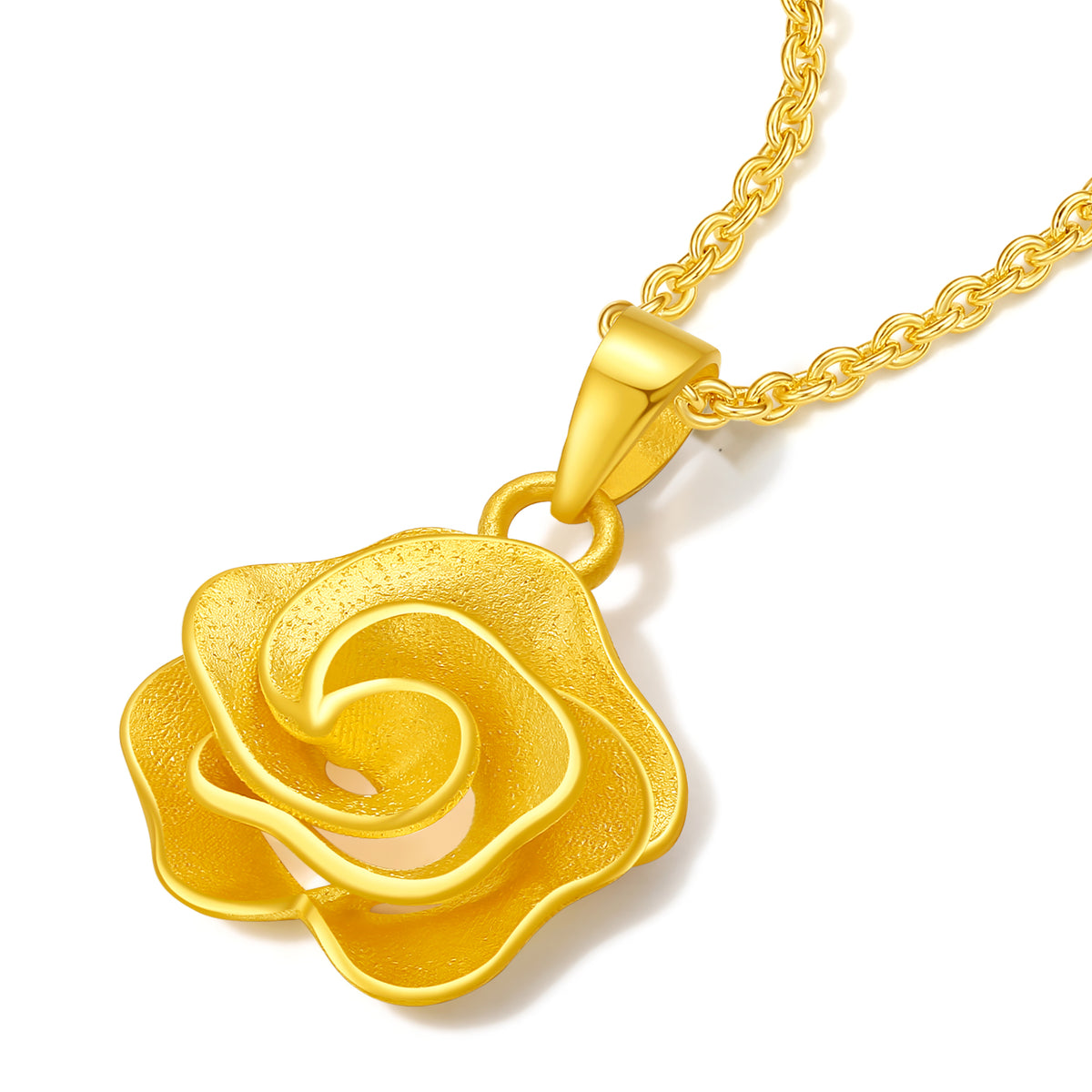 999 24K Gold Pendant Flower 2.8-3.3g A0413317