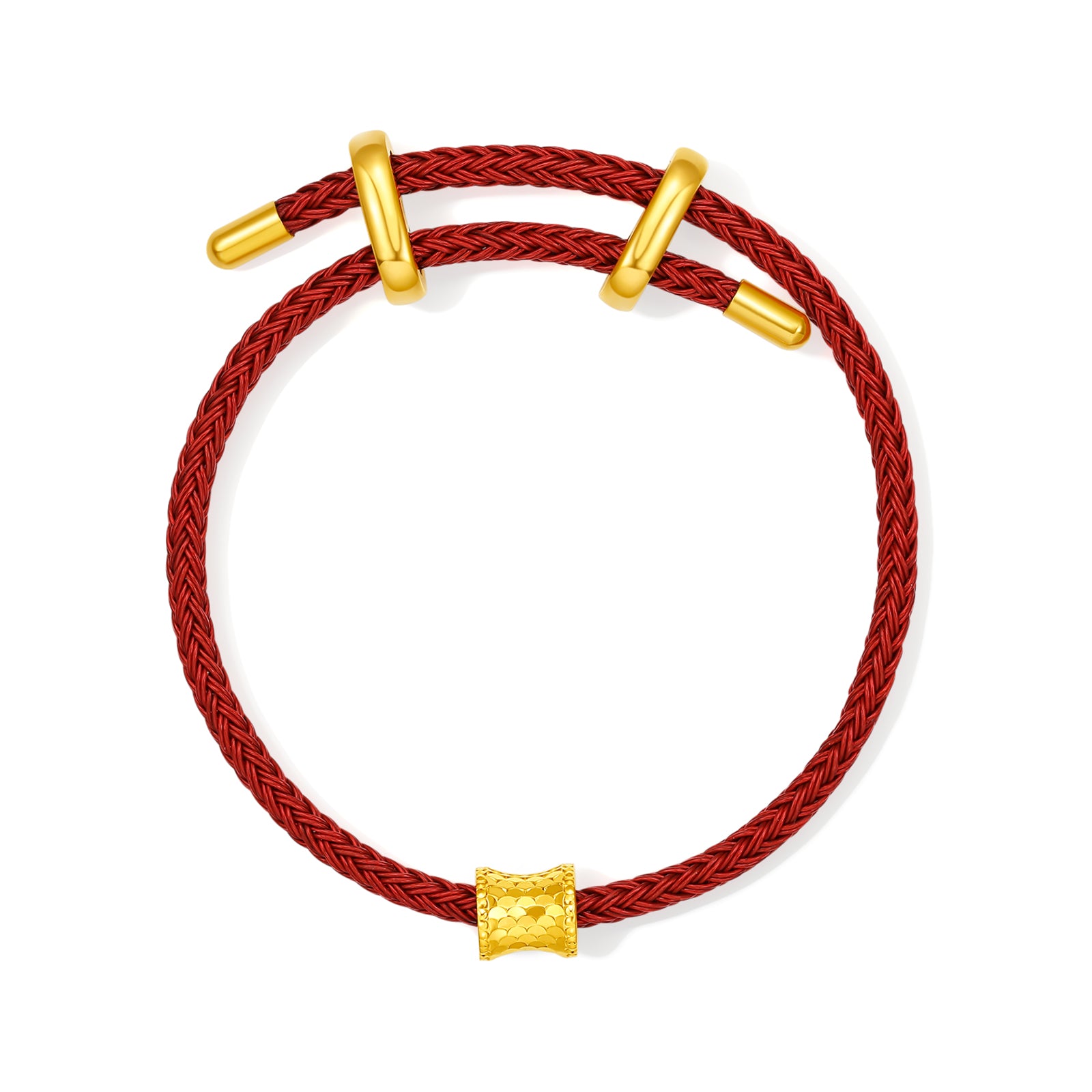 24K Gold Charm Bracelet Pendant 1-1.2g 15-23cm A1615895