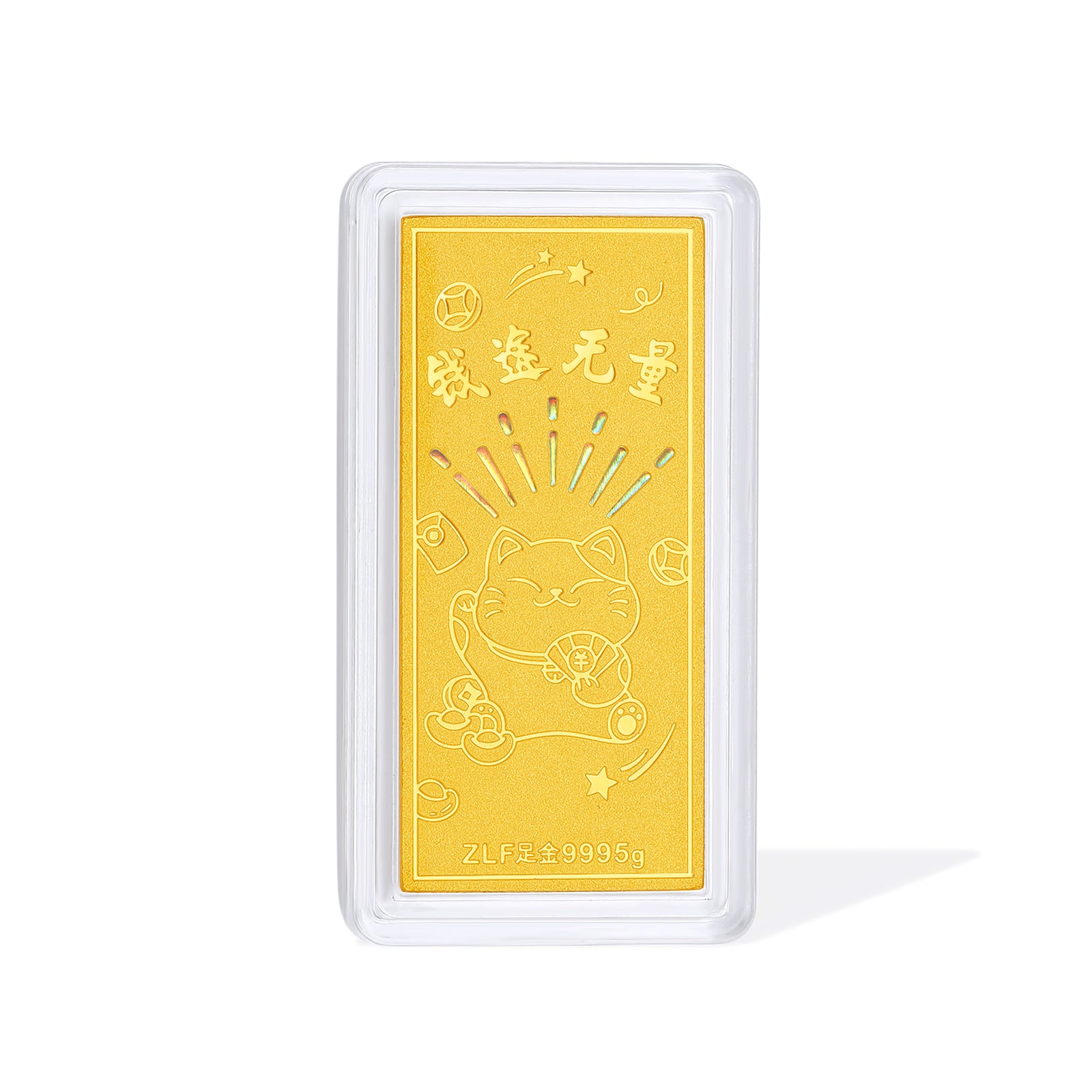 999 24K Gold Ornament Maneki-neko 5g A1213254 – Zhou Liu Fu