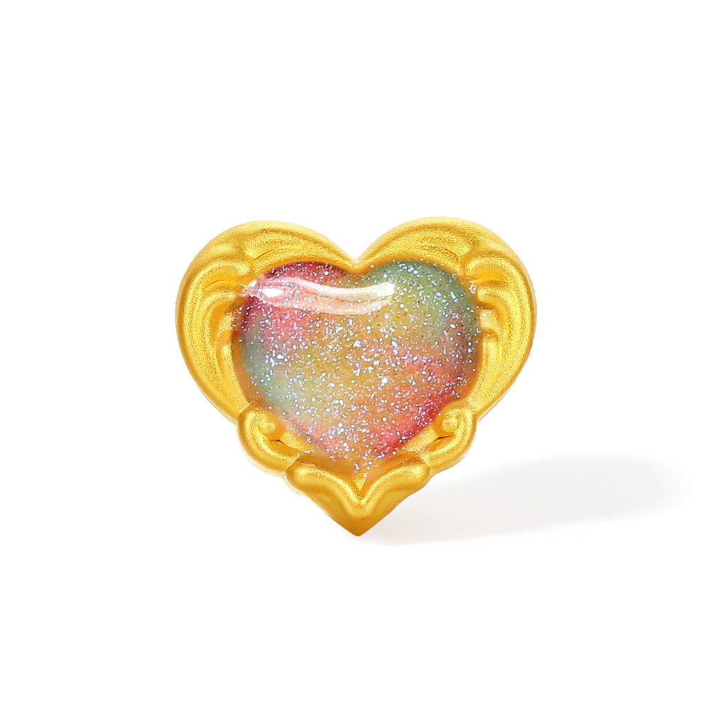 "Pop wu~" 24K Gold Charm Bracelet Heart 0.40-0.6g A1615611