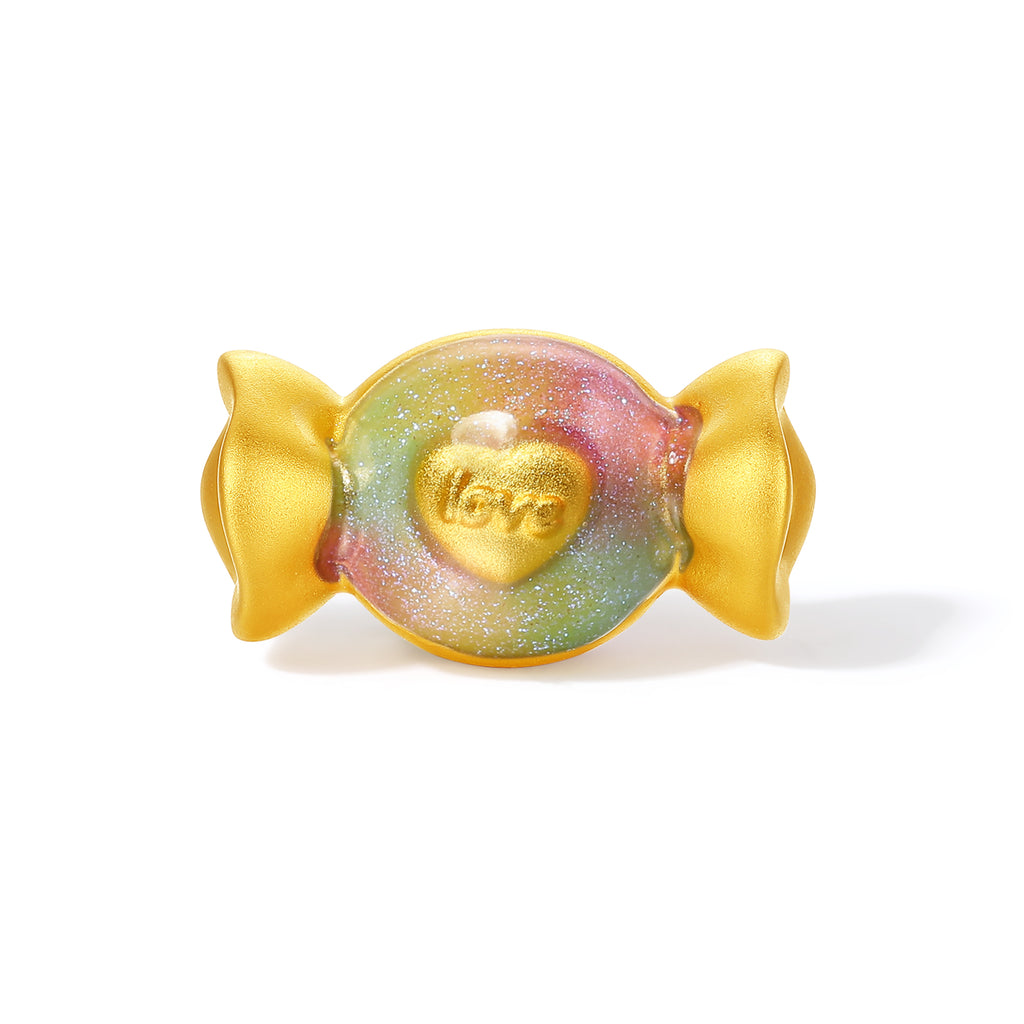 "Pop wu~" 24K Gold Charm Bracelet Candy 0.5-0.65g A1615628